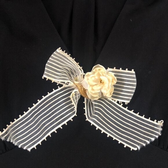 Vintage Michael Kors Black Dress W/Added Whimsical Bow Small - Picture 5 of 10